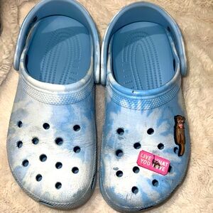 Tie dye crocs